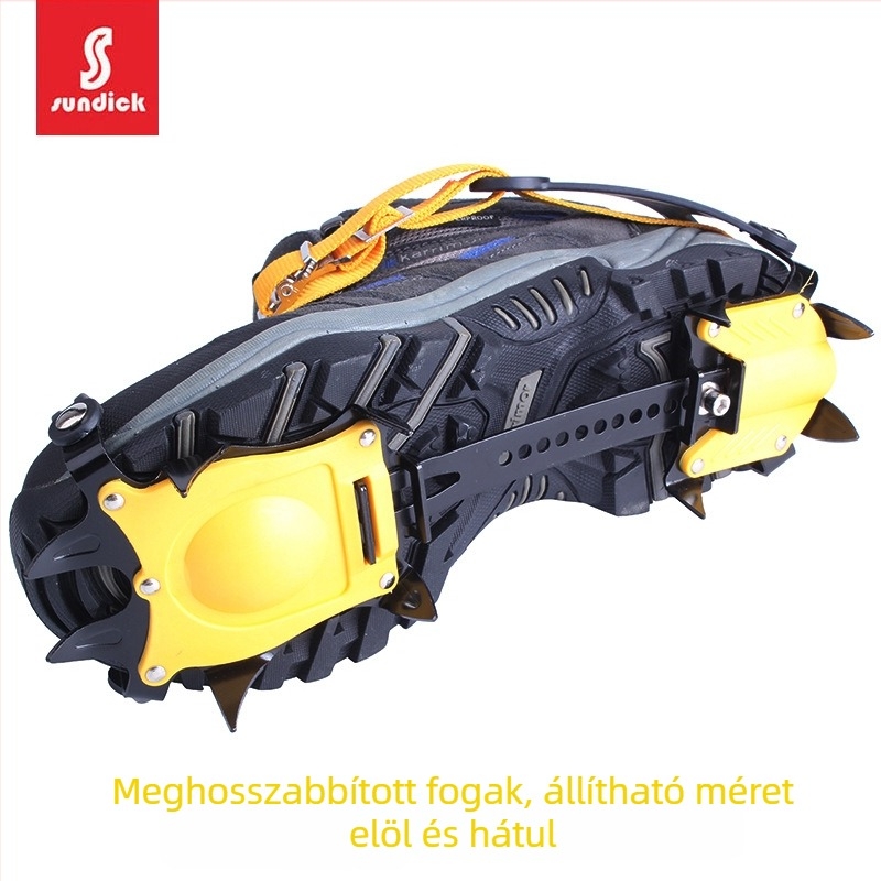 Állítható 10-fogú jégcsapók cipőkhöz — csúszásmentes jégmászó eszköz