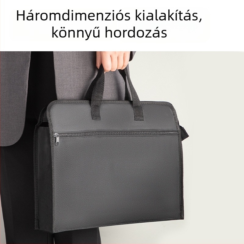 Irodai tároló táska cipzárral | Oxford anyag | Téglalap alakú | Tömeg 0,25 kg | Logó nyomtatás elérhető