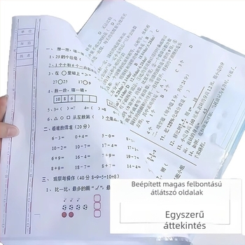 A3-as vizsgalap-szervező és tanuló dokumentumtáska – műanyag, modell A10633, nincs testreszabható logó