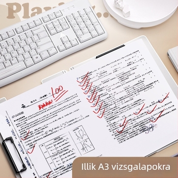 A4 irattartó klipszes – műanyag, egysoros csípőfogó, A4 méretű dokumentumokhoz, 32×23,5 cm, lemez vastagsága 50, irodai és iskolai szervező