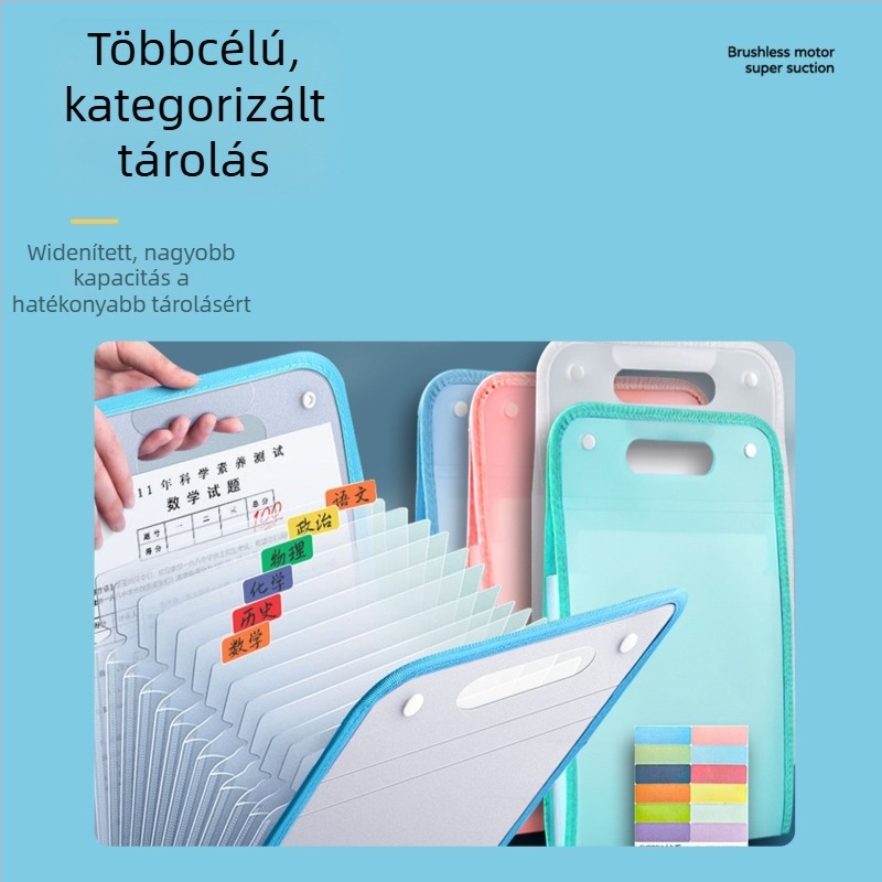 13 rekeszes vertikális accordion táska dokumentumokhoz, PP anyag, márka Found, gyártó Yaxing