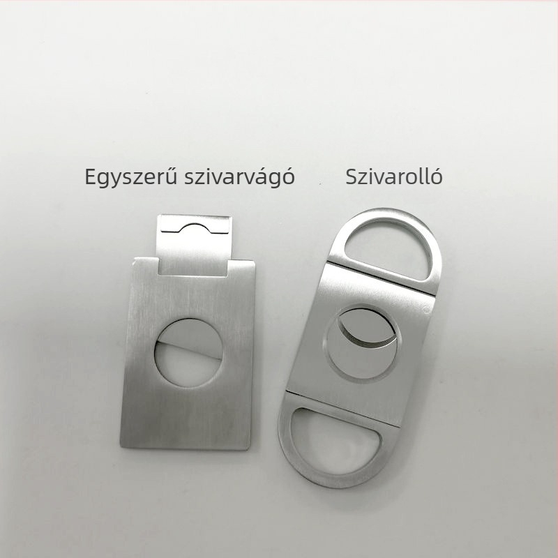 Szivarvágó - rozsdamentes acél, hordozható, kézi működtetésű, egyszerű kivitel, perforáló funkció