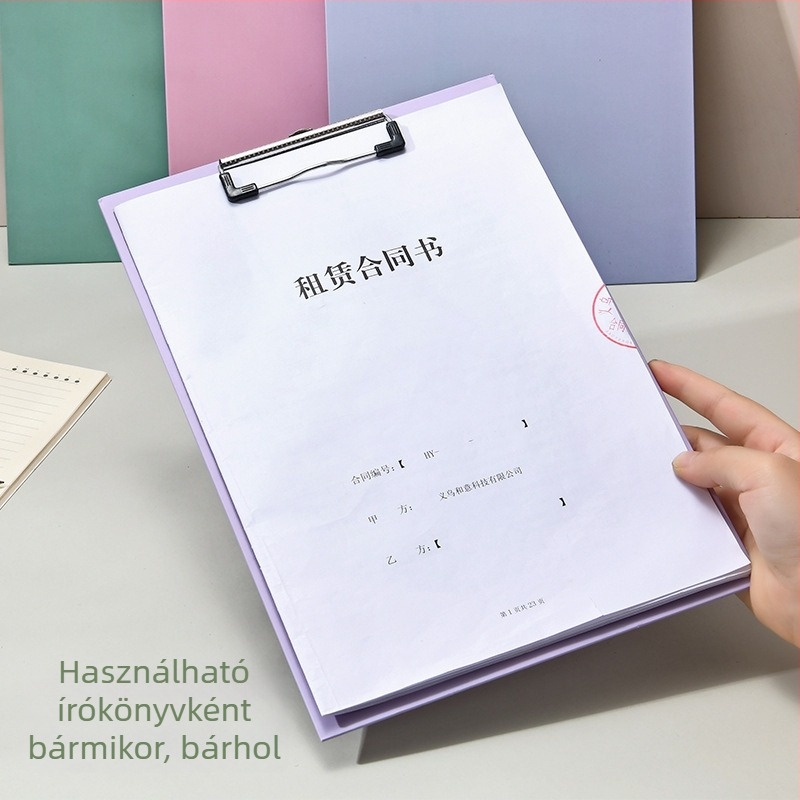 A4 Morandi konferenciás klipeboard logóval ellátott borítóval, író csipesz, felakasztható (csipesz; logó nyomtatása; testreszabás; rögzítő méret 210; hátsó szélesség 210 mm)