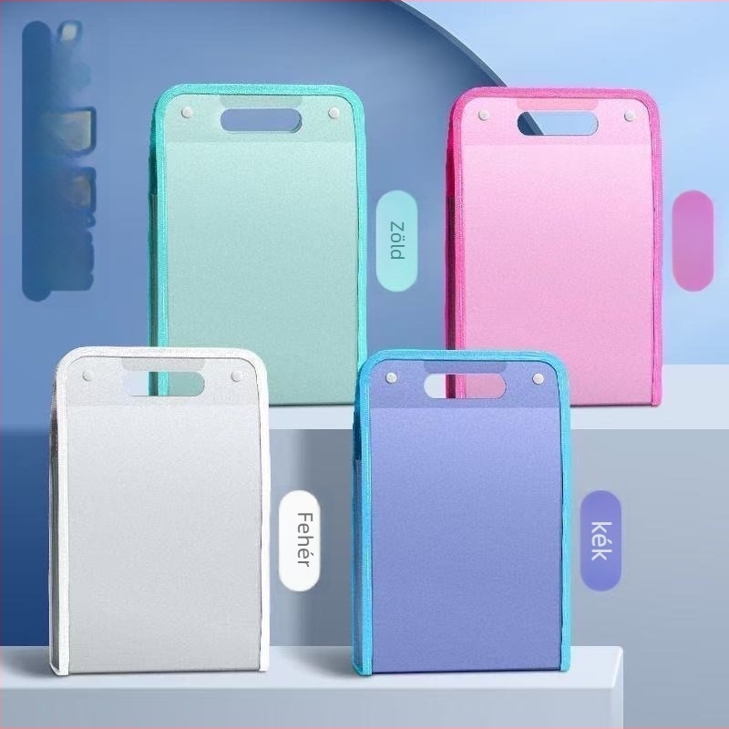 Vertikális akordéon mappa dokumentumokhoz, 13 rekesz, PP anyag, egyedi logó, testreszabott feldolgozás