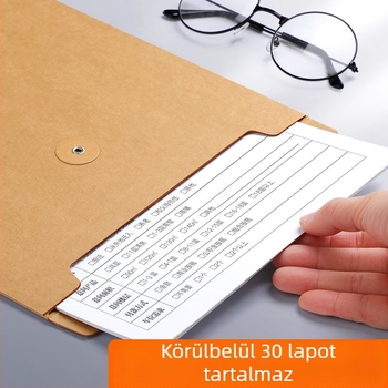 Berad Vastagított A4-es irattartó kraftpapírból, zsinórzárással