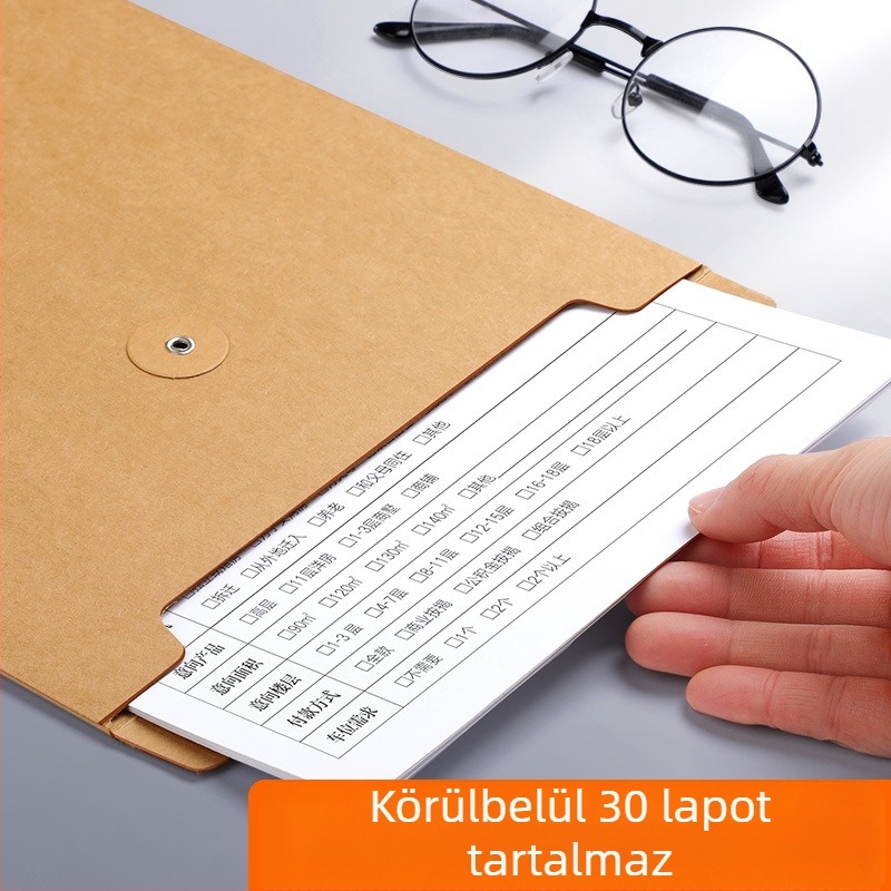 Berad Vastagított A4-es irattartó kraftpapírból, zsinórzárással