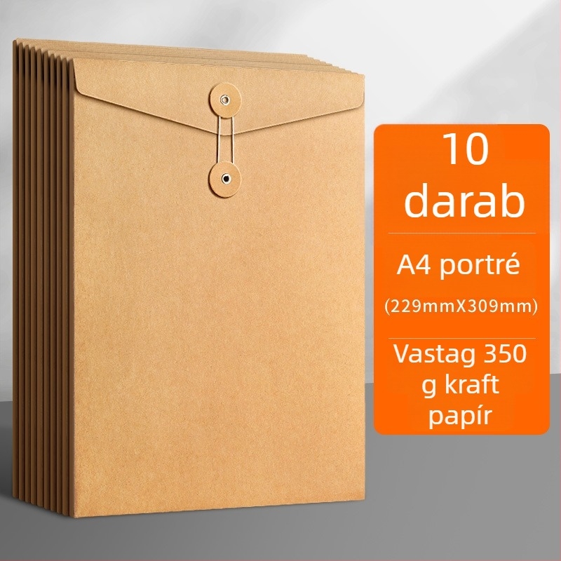 Berad Vastagított A4-es irattartó kraftpapírból, zsinórzárással