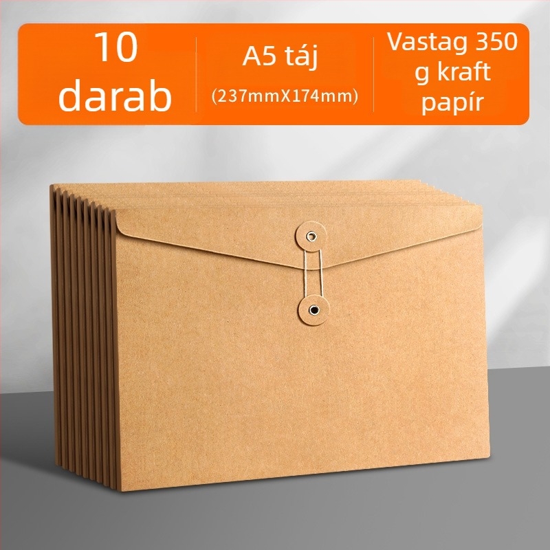 Berad Vastagított A4-es irattartó kraftpapírból, zsinórzárással
