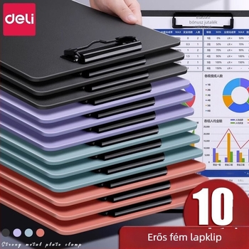 Deli PE122 Műanyag Klipboard Írási Pad, A4 formátum, egyoldali rögzítés