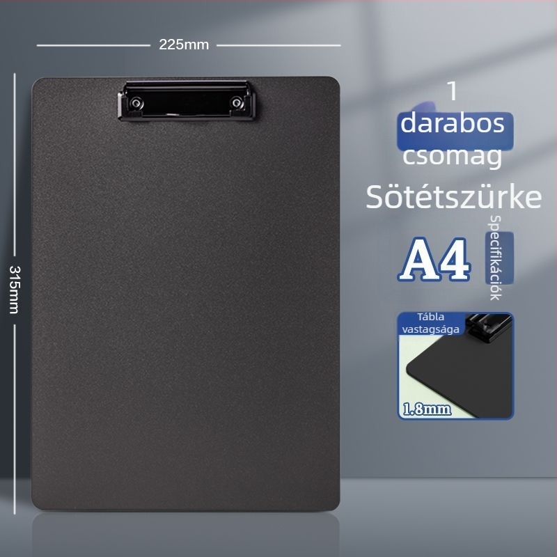 Deli PE122 Műanyag Klipboard Írási Pad, A4 formátum, egyoldali rögzítés