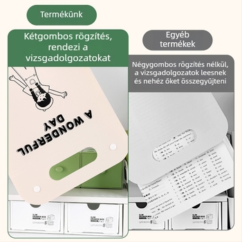 Függőleges A4-es irattartó 13 rekesz, hajtogatott dizájn, PP anyag, 0,43 mm vastagság, logó nyomtatás elérhető