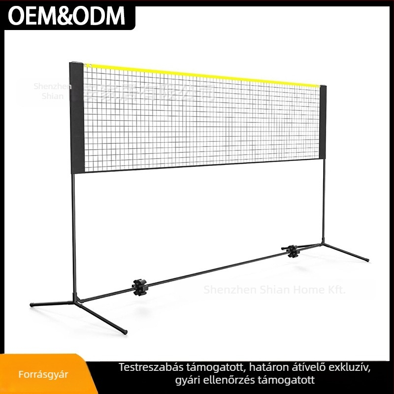 Bádminton edzés háló készlet, kültéri, összecsukható, hordozható, standard telepítéssel