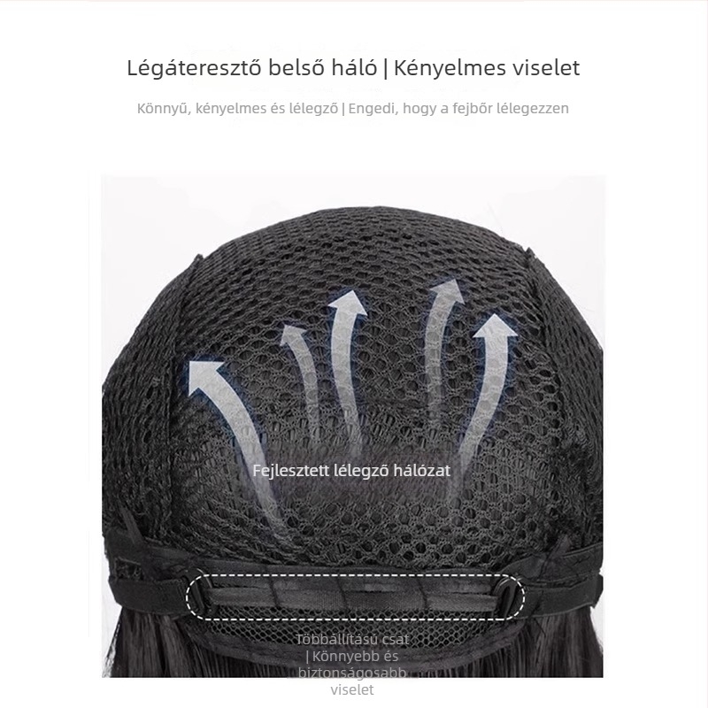 Férfi paróka, rövid, egyenes haj, természetes, dús stílus, hőálló rostokból, nem permelhető és nem festhető