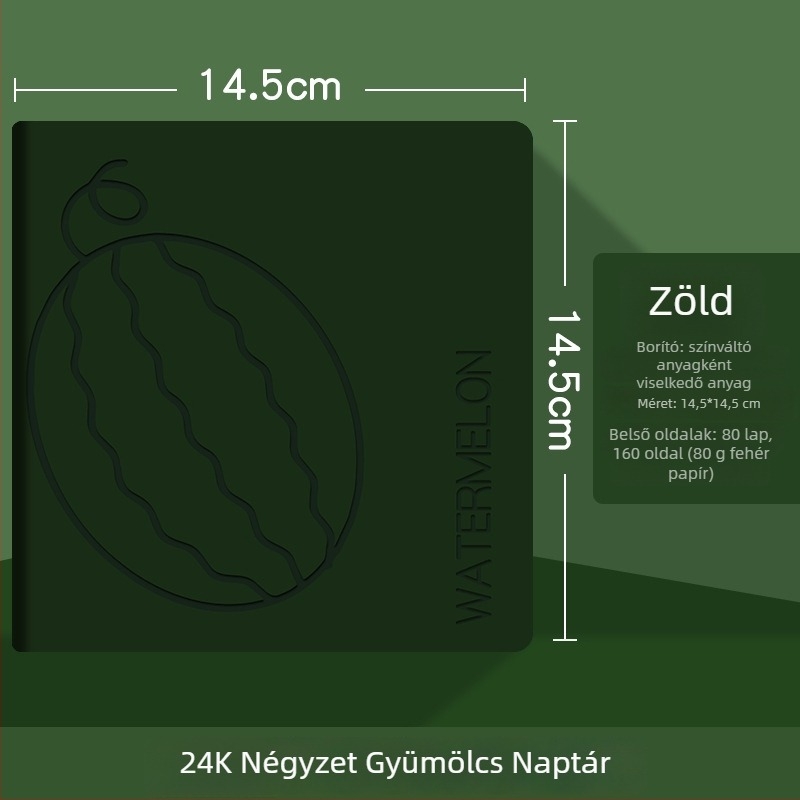 Jegyzetfüzet műbőr borítóval, varrható kötés, eredeti fehér papír, 80 oldal (borító: műbőr; kötés: varrható; papír: eredeti fehér; oldal: 80)