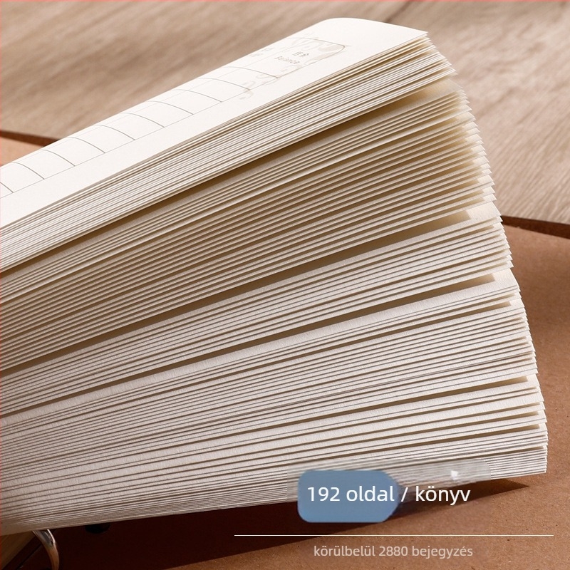 Retro nosztalgia könyvelési notesz műbőr borítóval, kötés loose-leaf, forest papír, 80 g/m², testreszabott logó