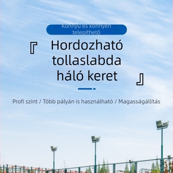 Badminton háló – hordozható, mozgatható, egyszerűen felállítható; Anyag: nylon, acél; Alkalmas badmintonhoz és asztaliteniszhez
