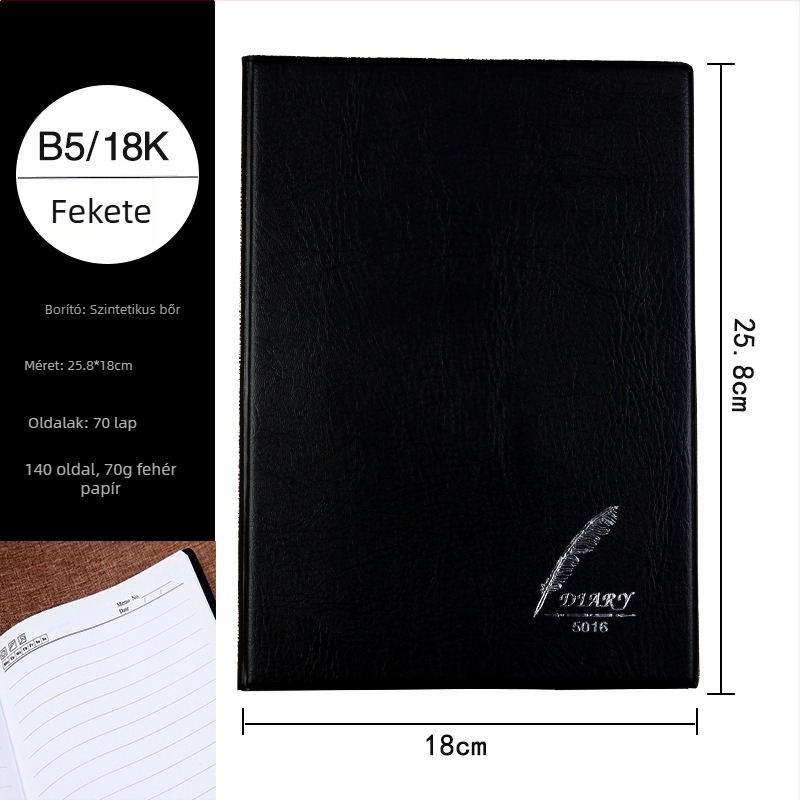 Warmly notesz műbőr borítóval és ragasztott kötésű kivitel, modellek 5016, 5025, 5036, 5048, 5060