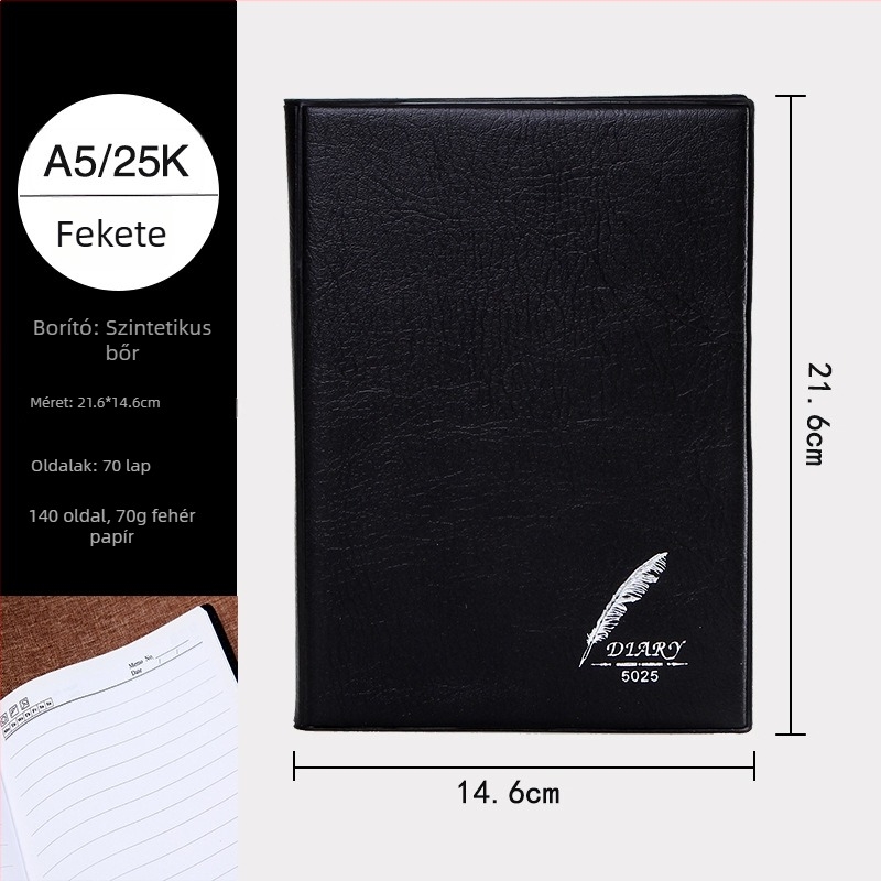 Warmly notesz műbőr borítóval és ragasztott kötésű kivitel, modellek 5016, 5025, 5036, 5048, 5060