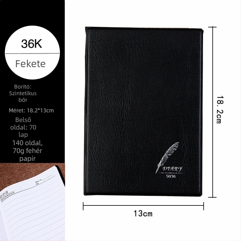 Warmly notesz műbőr borítóval és ragasztott kötésű kivitel, modellek 5016, 5025, 5036, 5048, 5060