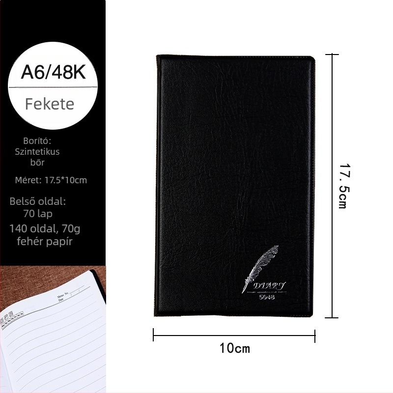 Warmly notesz műbőr borítóval és ragasztott kötésű kivitel, modellek 5016, 5025, 5036, 5048, 5060