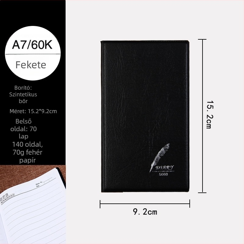 Warmly notesz műbőr borítóval és ragasztott kötésű kivitel, modellek 5016, 5025, 5036, 5048, 5060