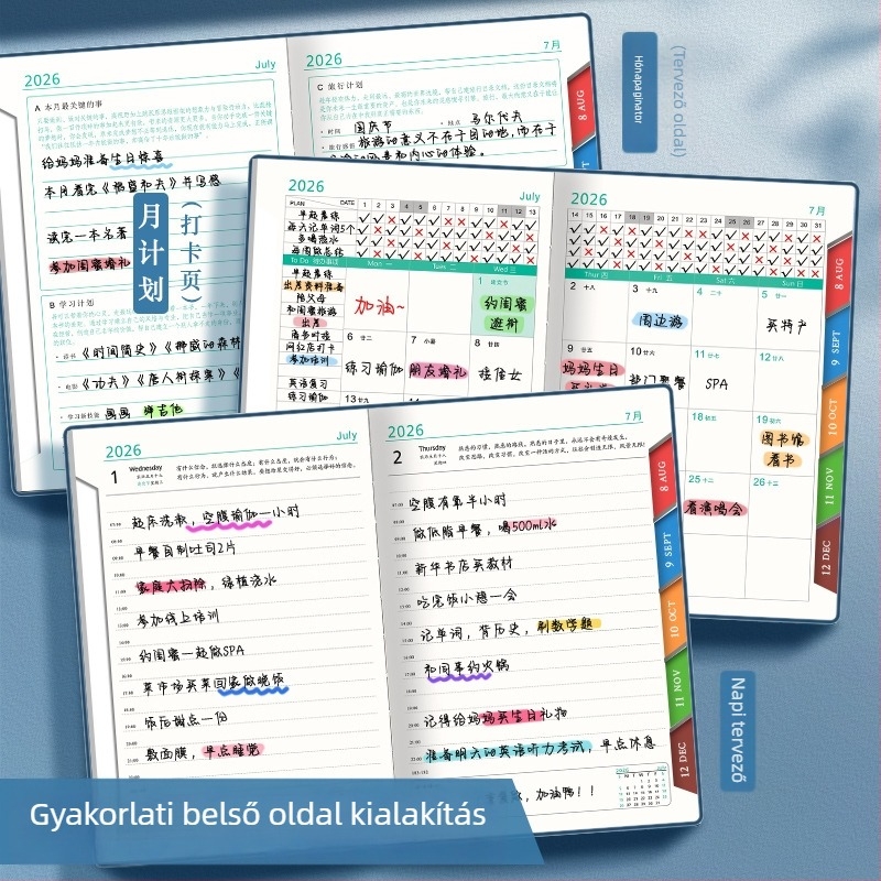 Yitong notesz, cérnázott kötés, 80 g/m² faalapú papír, több mint 400 oldal, irodai stílus