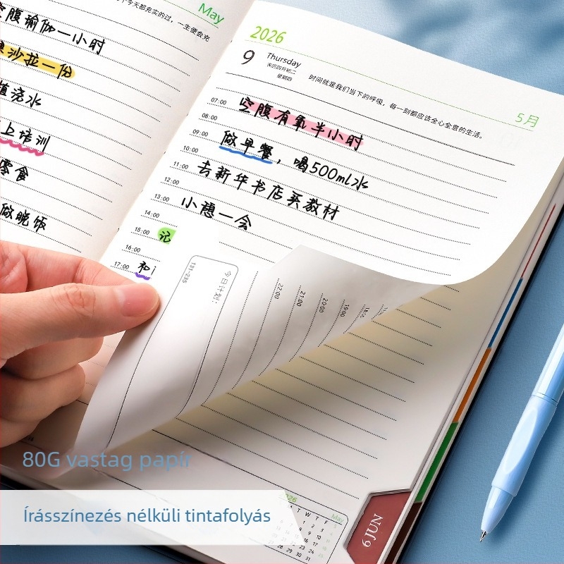 Yitong notesz, cérnázott kötés, 80 g/m² faalapú papír, több mint 400 oldal, irodai stílus