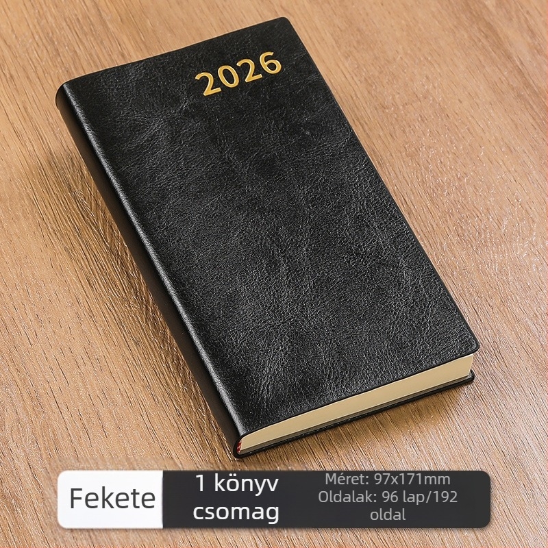 George wilsons jegyzetfüzet műbőr borítóval, cérnás kötés, Dowling papír, 100 gsm, 100–200 oldal, üzleti stílusú tervező