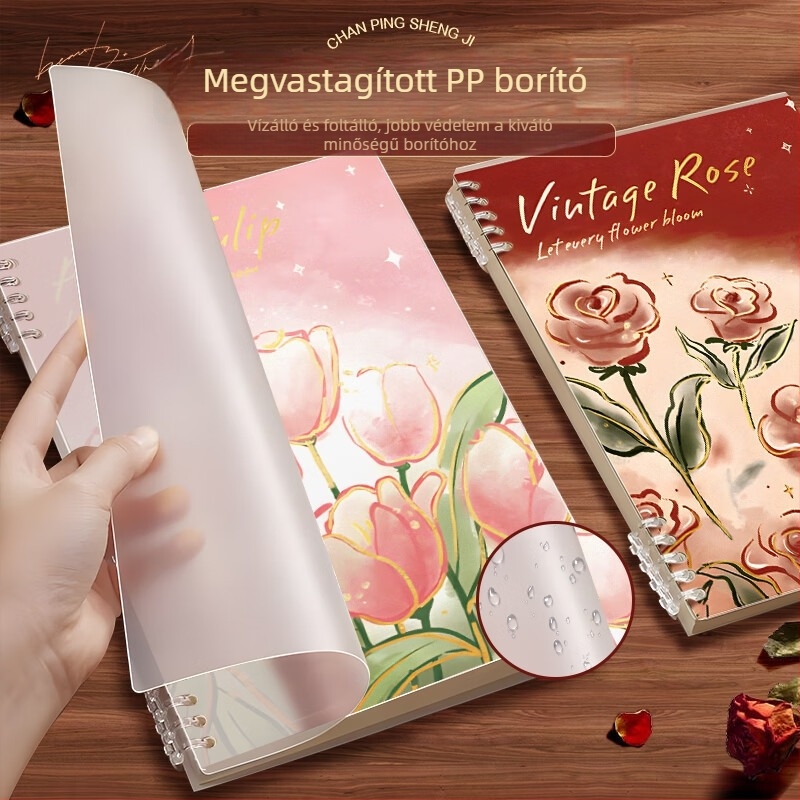 B5 méretű, leválasztható lapokkal ellátott notesz, puha borítóval, hibajavító jegyzetfüzet, kreatív tanuláshoz