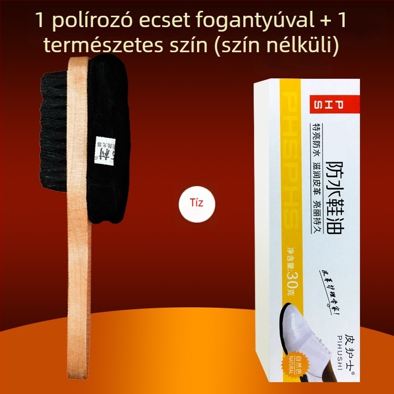 Zhongu cipőpolírozó kefe, puha sörtéjű, szivacsos polírozó fej, hosszú nyél