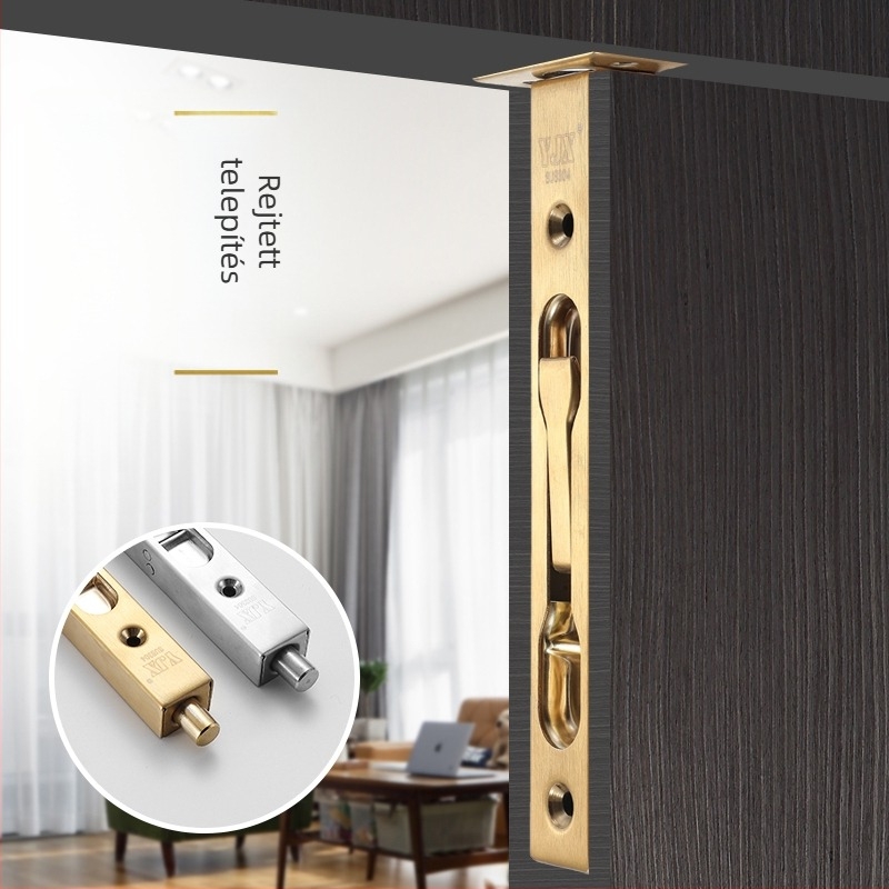 Rejtett pillangózár fából készült dupla ajtókhoz – modell 205; anyag: SUS304 rozsdamentes acél; dobozzár