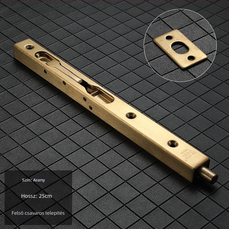 Rejtett pillangózár fából készült dupla ajtókhoz – modell 205; anyag: SUS304 rozsdamentes acél; dobozzár