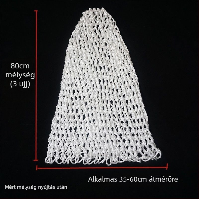 Kézzel szőtt nylon halásztáska – puha a halaknak, vastag és tartós, hálófej kiegészítővel