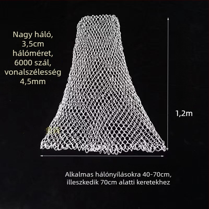 Kézzel szőtt nylon halásztáska – puha a halaknak, vastag és tartós, hálófej kiegészítővel