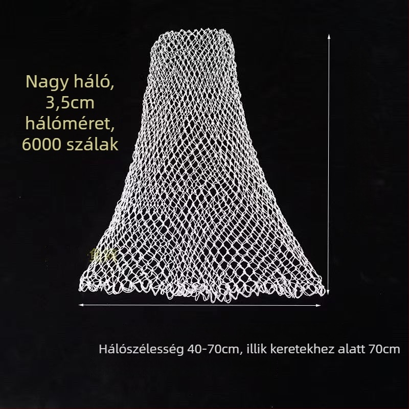 Kézzel szőtt nylon halásztáska – puha a halaknak, vastag és tartós, hálófej kiegészítővel