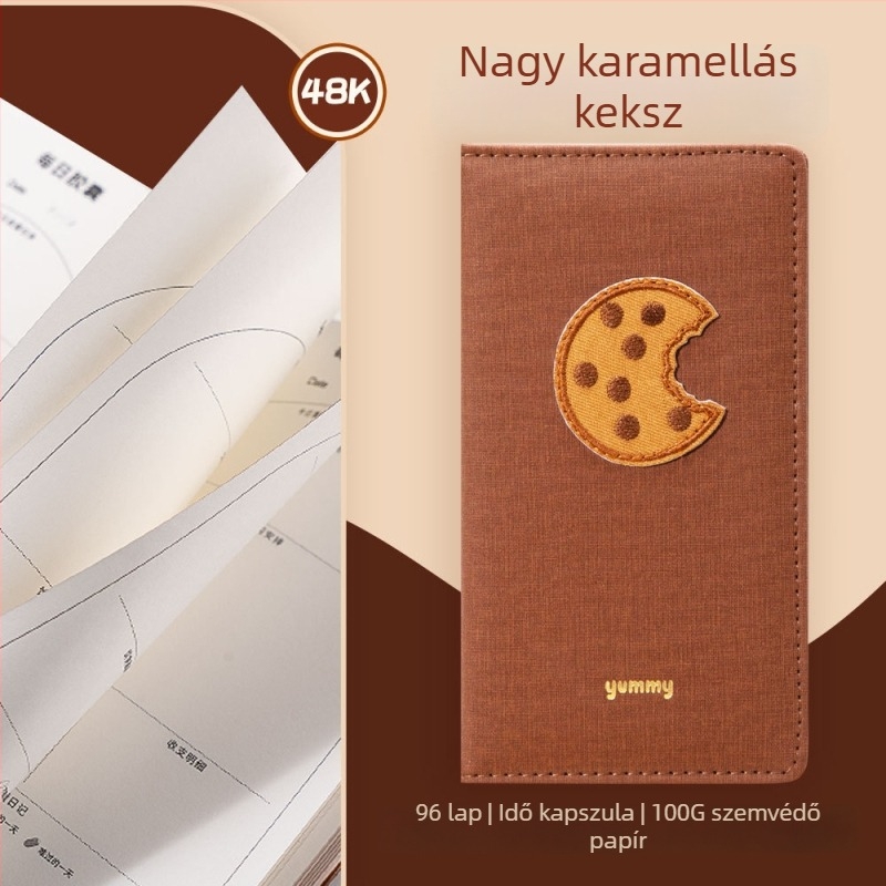 Napló/Cagie/Kajie PU borítóval, kötés fonallal, cellulózpapír 100 g/m², 100–200 oldal