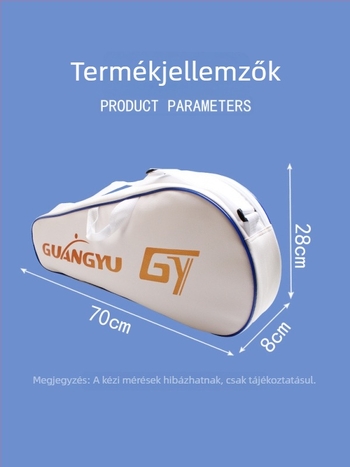 Badminton/tenisz ütőhátizsák, nagy kapacitású, műbőr, vízálló anyag, Guangyu márka, felnőtteknek