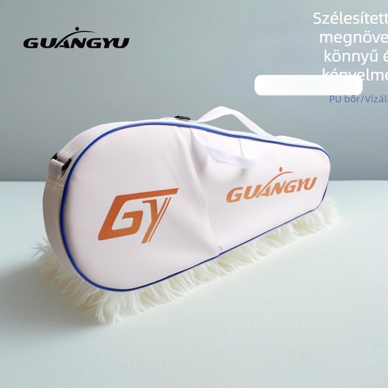 Badminton/tenisz ütőhátizsák, nagy kapacitású, műbőr, vízálló anyag, Guangyu márka, felnőtteknek