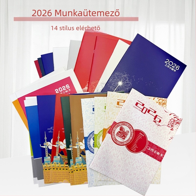 Meiyu 365 napos tervező notesz – nyers faanyag-cellulóz papír, 100 g, 1–50 oldal, üzleti iroda stílus