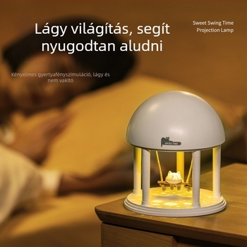 Kreatív álomprojektor, hangulatos éjszakai fény, vezeték nélküli Bluetooth hangszóró, kiváló hangzás, cicás zenélő doboz