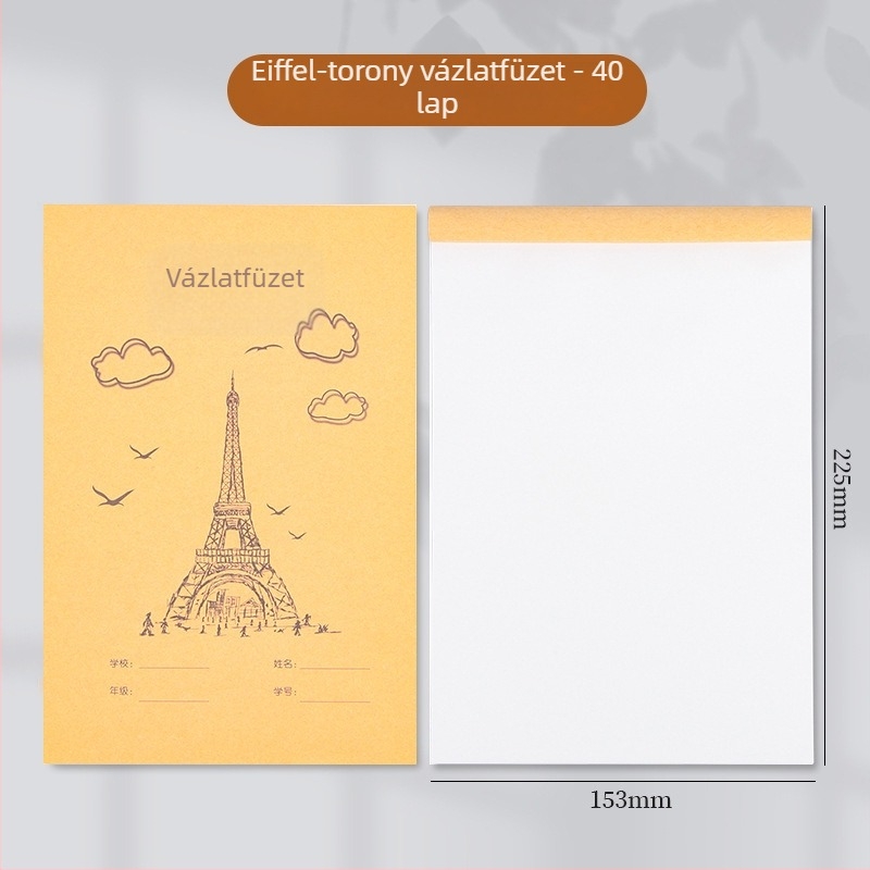 Draft papír felvételi vizsga magiszterihoz, 50–100 oldal, 70 gsm papír, ragasztott kötés, Alive márka