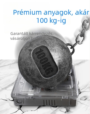 Háromfázisú négyvezetékes mérődoboz, kültéri vízálló, felületre szerelhető, átlátszó műanyag, kártya behelyezés