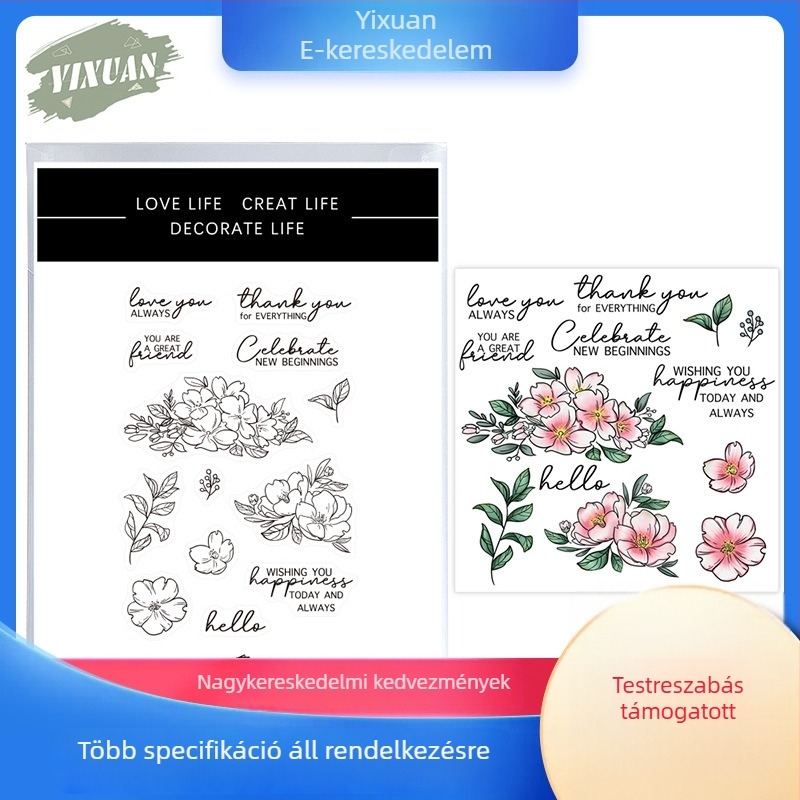 Szénacél scrapbooking vágóformák készlete relief sablonnal DIY projektekhez (öntési folyamat)