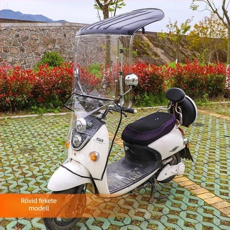 Elektromos jármű árnyékoló motorkerékpárhoz — automatikus nyitás, félautomata zárás, universális illeszkedés, védelem a nap és eső ellen