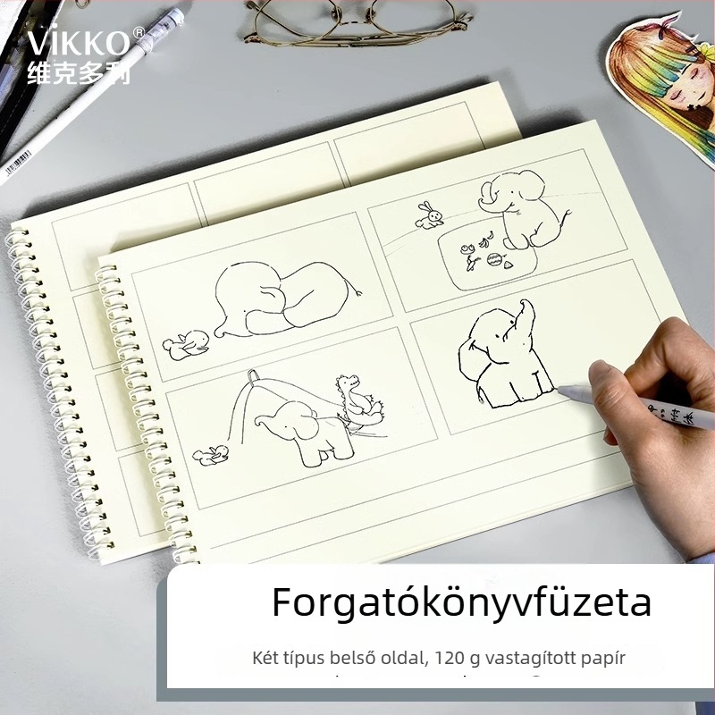 Victor jegyzetfüzet | PP borító | belső természetes színű papír | 120 g/m² papír | kreatív stílusú jegyzetfüzet