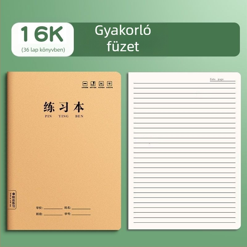 Mengjin gyakorlófüzet Car Line kötés, fedőlap papírból, belső anyag: fa cellulóz