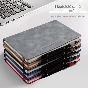 Noteszfüzet műbőr borítóval, ragasztott kötés, Forest papír, papírsúly 80, 100–200 oldal, modell T6A5