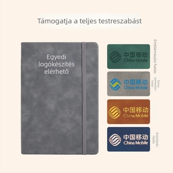 Noteszfüzet műbőr borítóval, ragasztott kötés, Forest papír, papírsúly 80, 100–200 oldal, modell T6A5