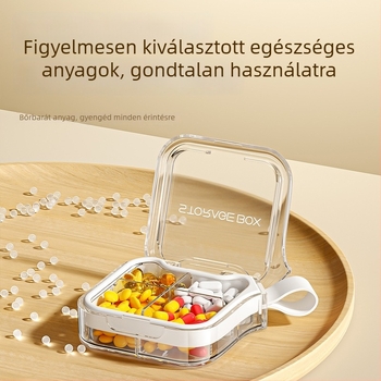 Suyue H001 Hordozható tablettadoboz rekeszekkel – hajlított fedél, nedvességálló