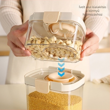 Műanyag, zárható tárolóedény, négyszögletes, 800–1000 ml kapacitás, kihúzható kivitel